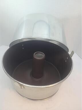 Vintage Wear-ever Round Angel Food Cake Pan 3 Pc Aluminum Tube Bakeware B-38184